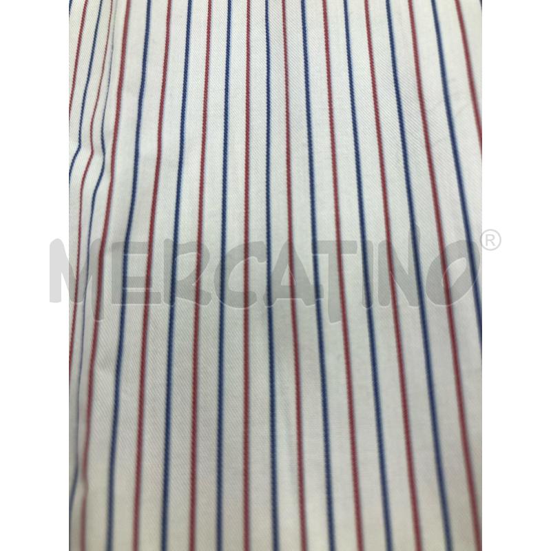 CAMICIA UOMO BOGGI BIANCA RIGHINE BLU ROSSE | Mercatino dell'Usato Gazzada schianno 4