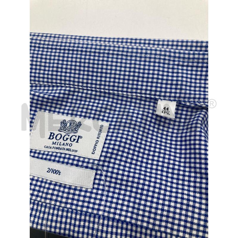 CAMICIA UOMO BOGGI QUADRETTI BIANCHI BLU | Mercatino dell'Usato Gazzada schianno 3