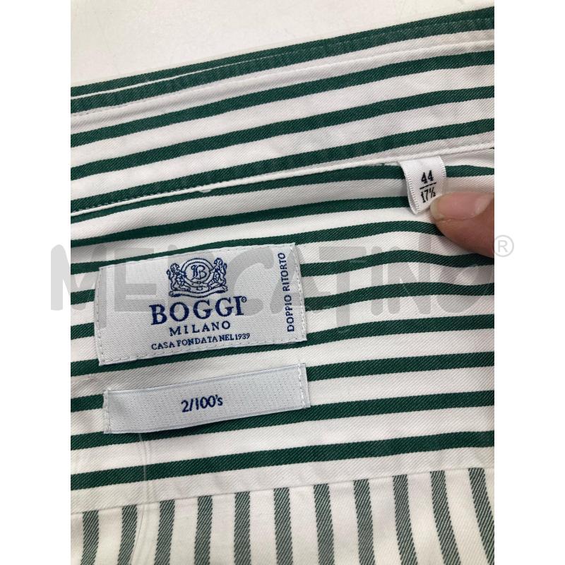 CAMICIA UOMO BOGGI RIGHE BIANCHE VERDI | Mercatino dell'Usato Gazzada schianno 3