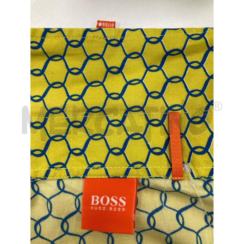 CAMICIA UOMO BOSS GIALLA GRECHE BLU | Mercatino dell'Usato Gazzada schianno 3