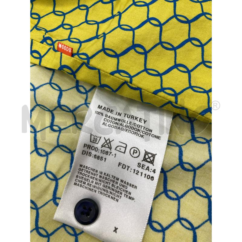 CAMICIA UOMO BOSS GIALLA GRECHE BLU | Mercatino dell'Usato Gazzada schianno 4