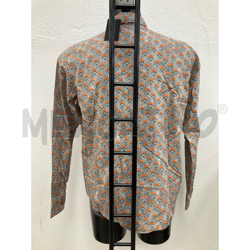 CAMICIA UOMO BOSS GRIGIA DISEGNI ARANCIONI | Mercatino dell'Usato Gazzada schianno 2