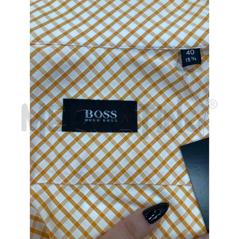 CAMICIA UOMO BOSS QUADRETTI ARANCIONI | Mercatino dell'Usato Gazzada schianno 4