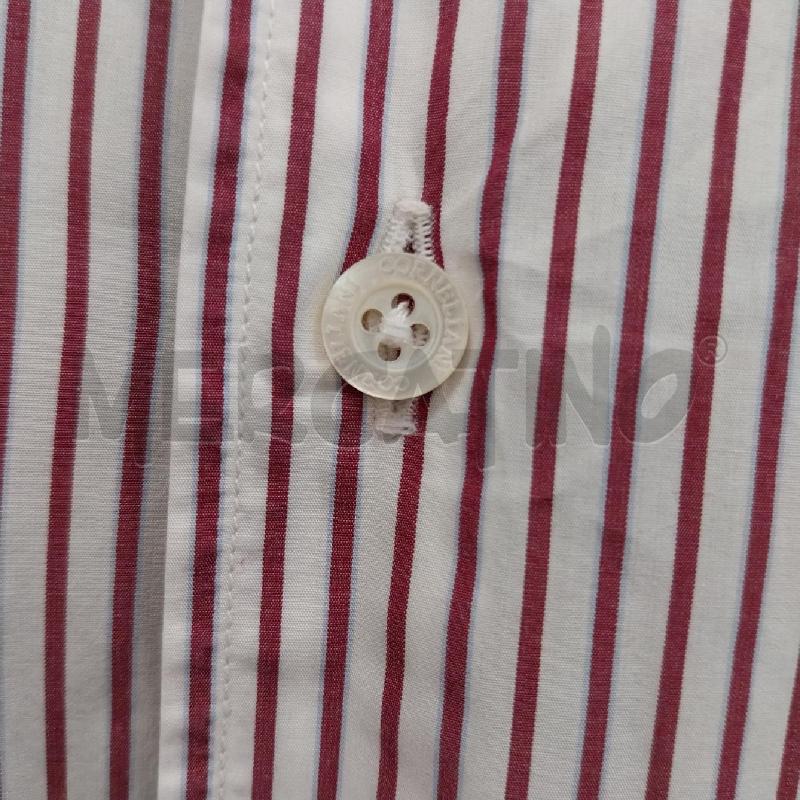CAMICIA UOMO CORNELIANI BIANCO RIGHE BORDEAUX | Mercatino dell'Usato Gazzada schianno 2
