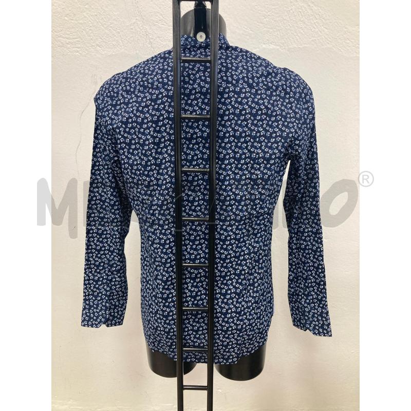 CAMICIA UOMO COTTON&SILK BLU FIORELLINI BIANCHI | Mercatino dell'Usato Gazzada schianno 2