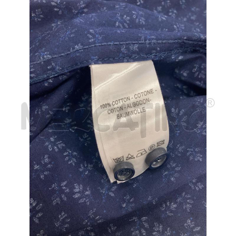 CAMICIA UOMO COTTON&SILK BLU FIORELLINI BIANCHI | Mercatino dell'Usato Gazzada schianno 4