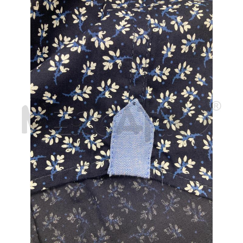 CAMICIA UOMO COTTON&SILK BLU FIORELLINI BIANCHI | Mercatino dell'Usato Gazzada schianno 5