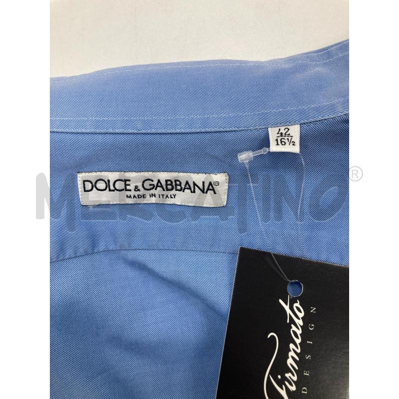 CAMICIA UOMO DOLCE&GABBANA AZZURRA | Mercatino dell'Usato Gazzada schianno 3