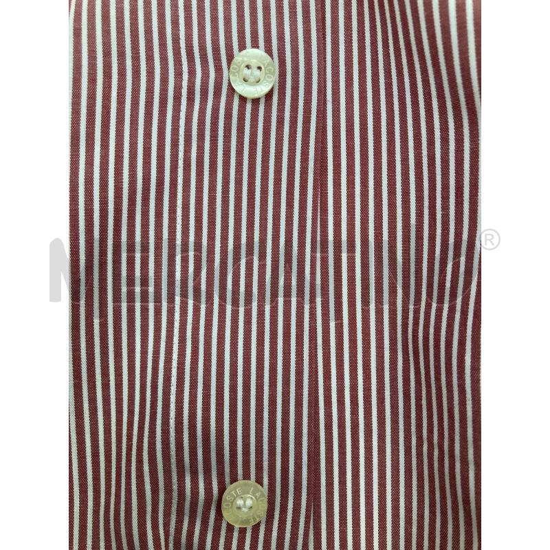 CAMICIA UOMO LACOSTE ROSSA RIGA BIANCA | Mercatino dell'Usato Gazzada schianno 5