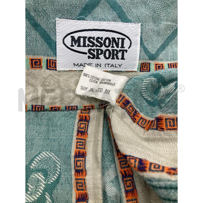 CAMICIA UOMO MISSONI SPORT AZZURRA DISEGNI ARANCIO | Mercatino dell'Usato Gazzada schianno 5