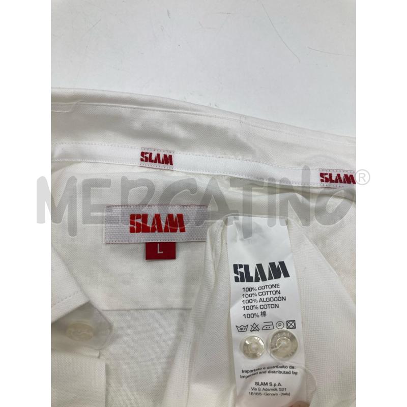CAMICIA UOMO PIRELLI BIANCA LOGO BLU | Mercatino dell'Usato Gazzada schianno 3