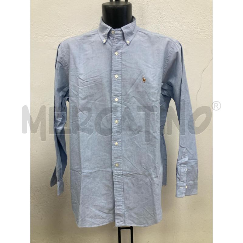 CAMICIA UOMO RALPH LAUREN AZZURRA MANICHE LUNGHE | Mercatino dell'Usato Gazzada schianno 1