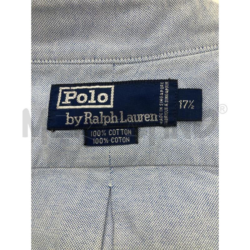 CAMICIA UOMO RALPH LAUREN AZZURRA MANICHE LUNGHE | Mercatino dell'Usato Gazzada schianno 3