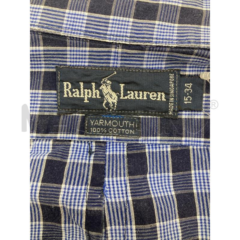 CAMICIA UOMO RALPH LAUREN QUADRI BLU AZZURRI | Mercatino dell'Usato Gazzada schianno 4