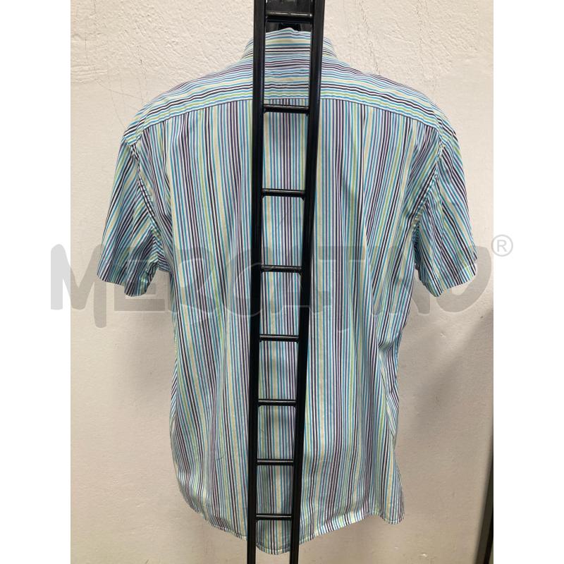 CAMICIA UOMO TOMMYHILFIGER BIANCA RIGHE BLU VERDI VIOLA | Mercatino dell'Usato Gazzada schianno 2