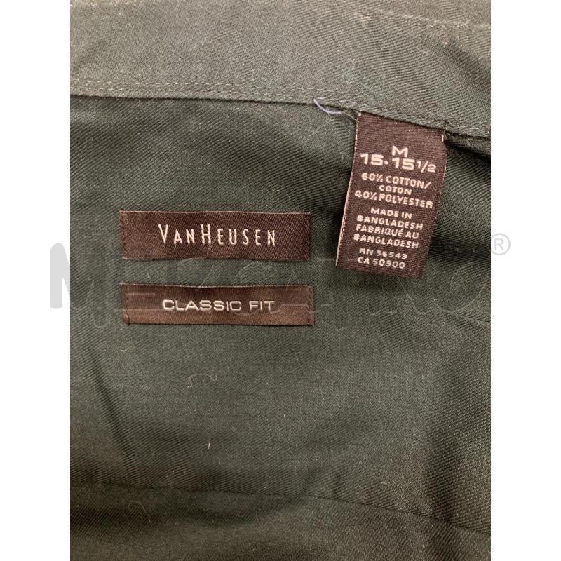 CAMICIA UOMO VANHEUSEN VERDE SCURO | Mercatino dell'Usato Gazzada schianno 3
