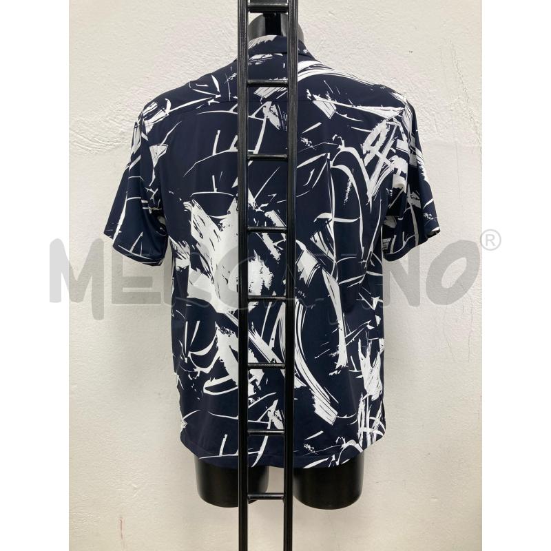 CAMICIA UOMO ZARA BLU FOGLIA BIANCA CARTELLINO | Mercatino dell'Usato Gazzada schianno 2