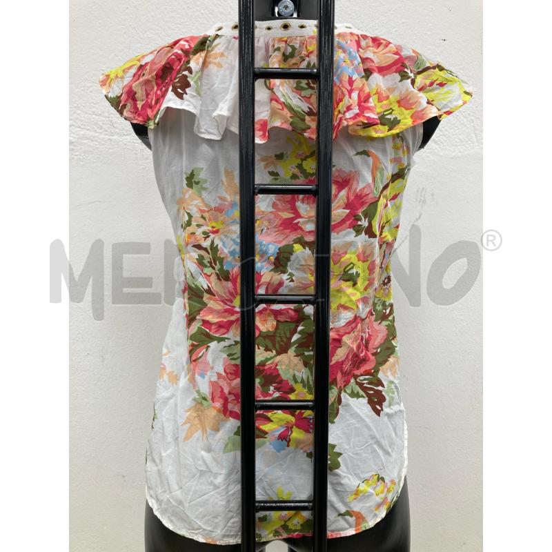 CANOTTA DONNA BLUGIRL BLUMARINE BIANCA FIORI ARANCIO | Mercatino dell'Usato Gazzada schianno 2