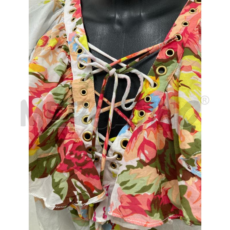 CANOTTA DONNA BLUGIRL BLUMARINE BIANCA FIORI ARANCIO | Mercatino dell'Usato Gazzada schianno 3