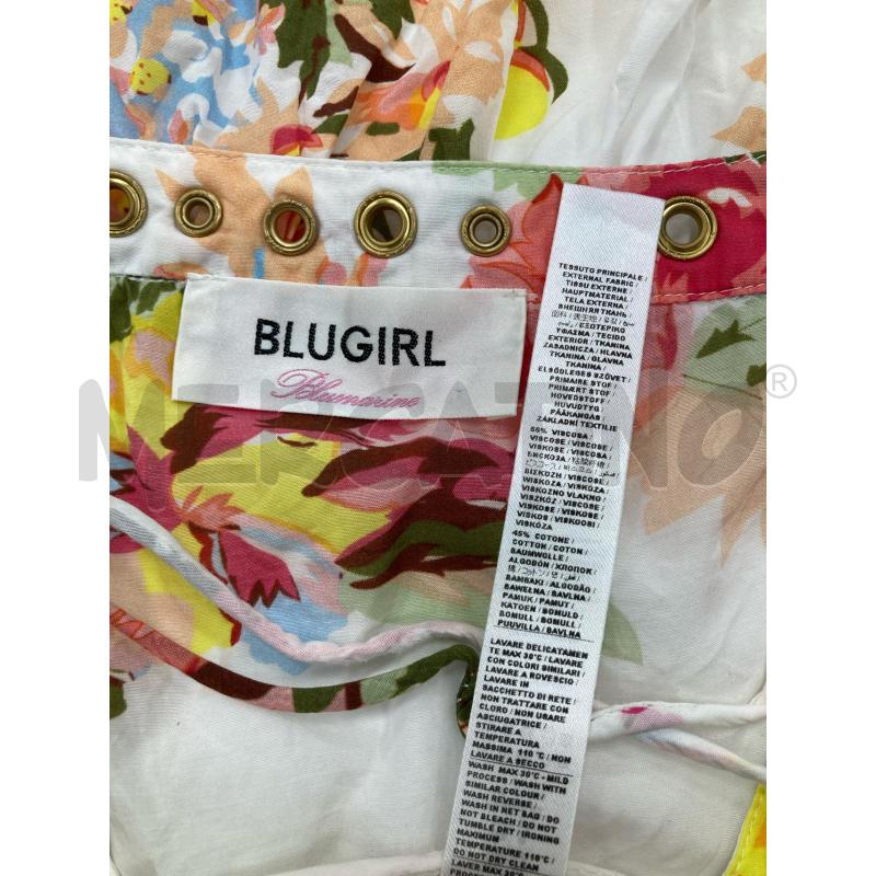 CANOTTA DONNA BLUGIRL BLUMARINE BIANCA FIORI ARANCIO | Mercatino dell'Usato Gazzada schianno 4