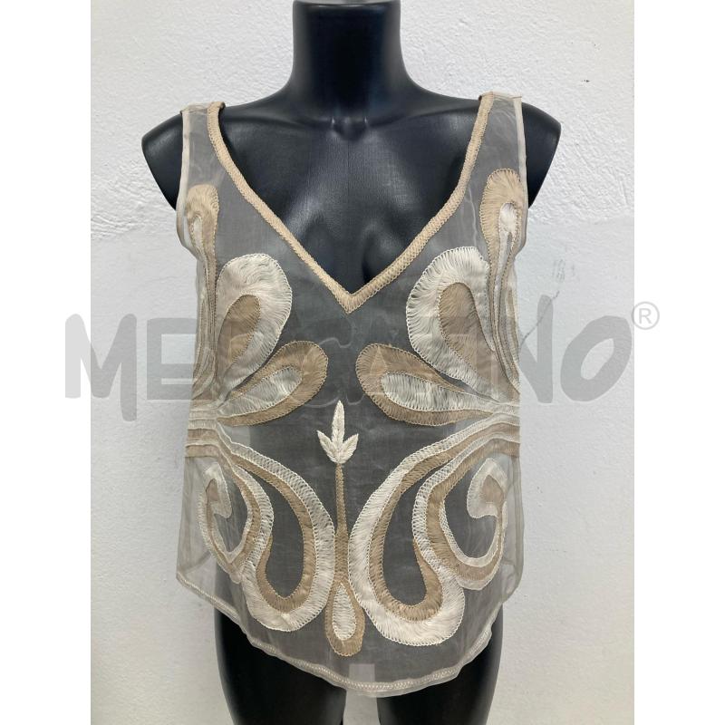 CANOTTA DONNA MALIPARMI TRASPARENTE BEIGE | Mercatino dell'Usato Gazzada schianno 1