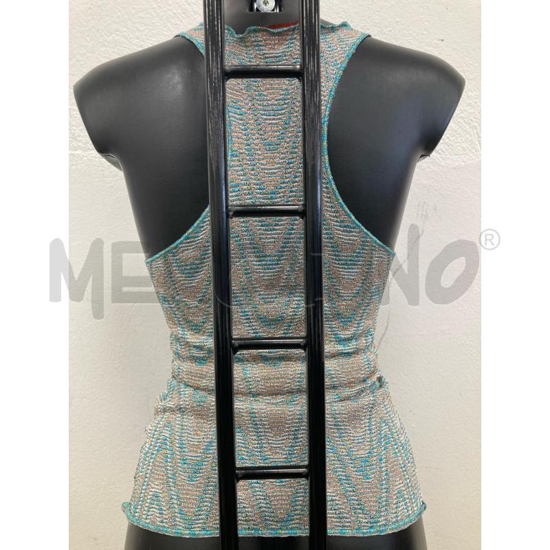 CANOTTA DONNA MISSONI TURCHESE INTRECCIO BRONZO | Mercatino dell'Usato Gazzada schianno 2