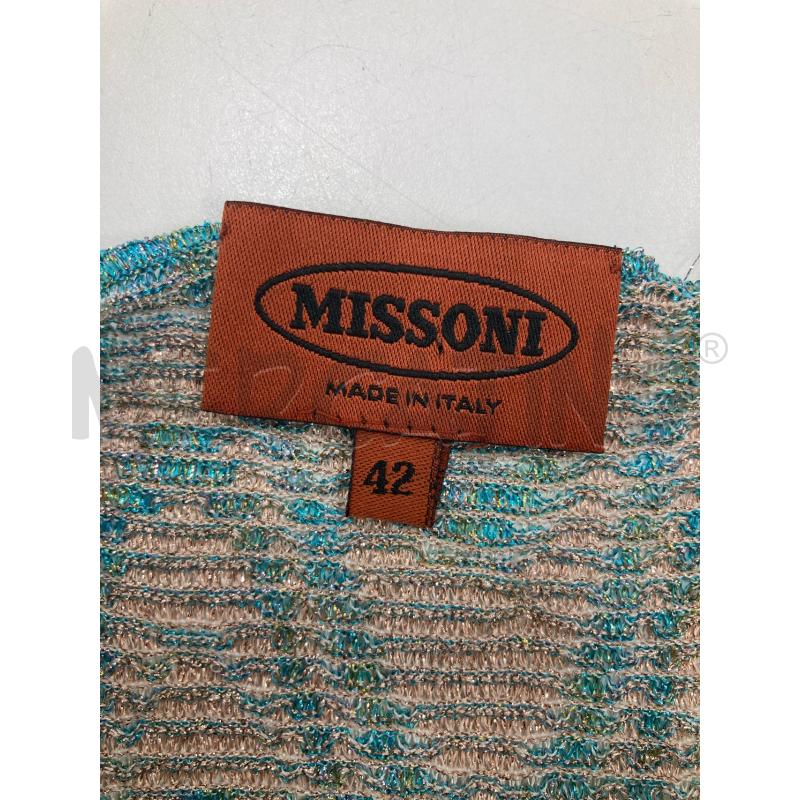 CANOTTA DONNA MISSONI TURCHESE INTRECCIO BRONZO | Mercatino dell'Usato Gazzada schianno 3