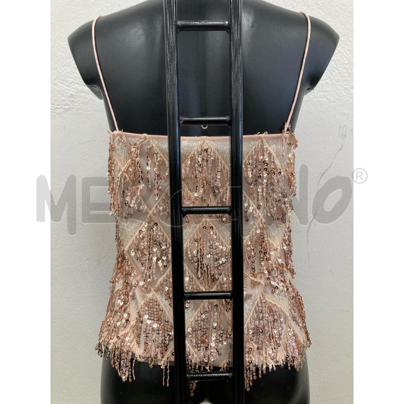CANOTTA DONNA MOTIVI ROSA PAILLETTES CARTELLINO | Mercatino dell'Usato Gazzada schianno 2