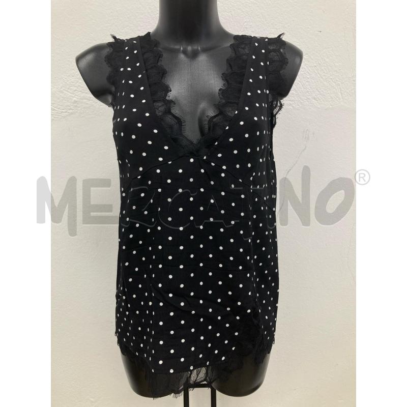 CANOTTA DONNA PINKO NERA POIS BIANCHI | Mercatino dell'Usato Gazzada schianno 1