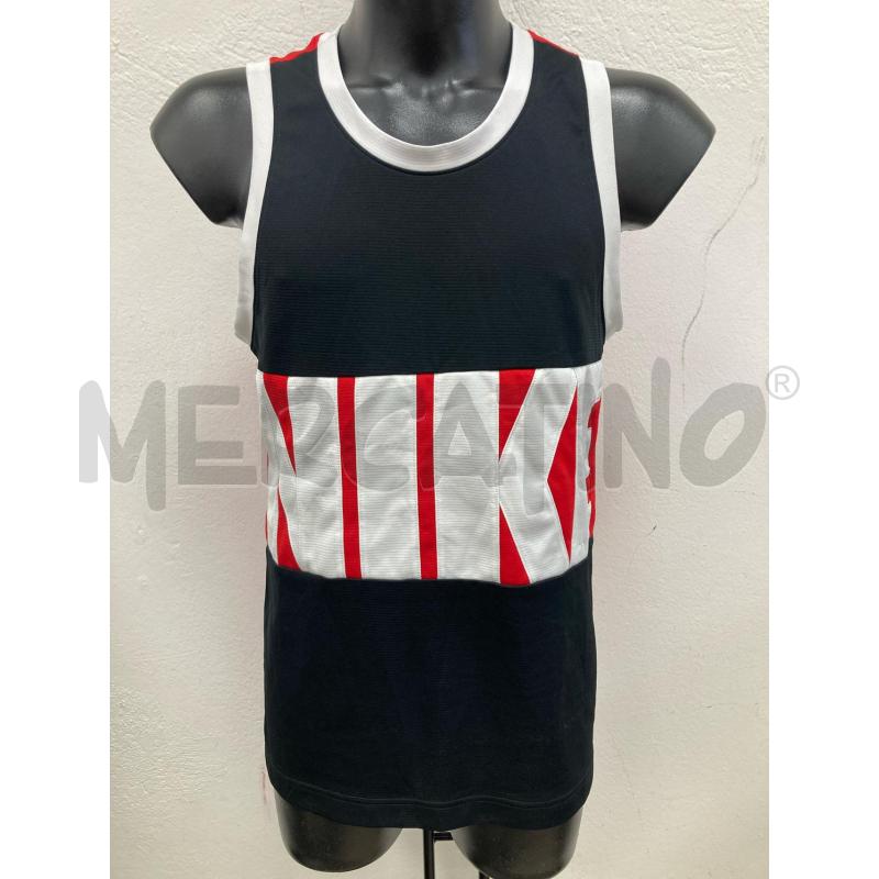 CANOTTA UOMO NIKE NERA ROSSA SCRITTA BIANCA | Mercatino dell'Usato Gazzada schianno 1