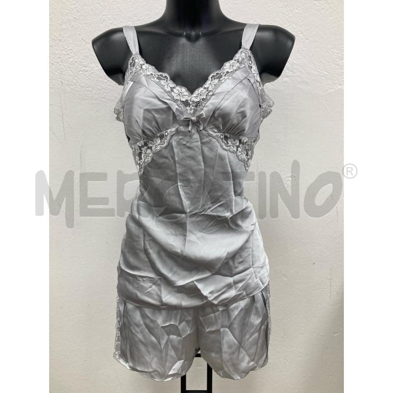 CANOTTA + PANTALONCINO PIGIAMA YAMAMAY GRIGIO PIZZO CARTELLINO | Mercatino dell'Usato Gazzada schianno 1