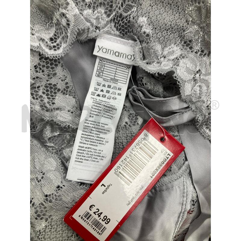 CANOTTA + PANTALONCINO PIGIAMA YAMAMAY GRIGIO PIZZO CARTELLINO | Mercatino dell'Usato Gazzada schianno 3