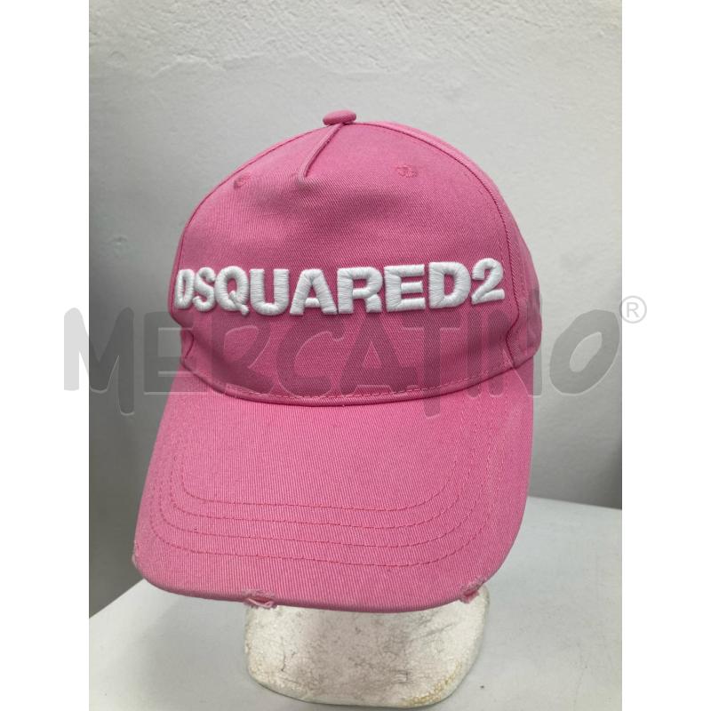 CAPPELLO DONNA DSQUARED2 ROSA SCRITTA BIANCA | Mercatino dell'Usato Gazzada schianno 1