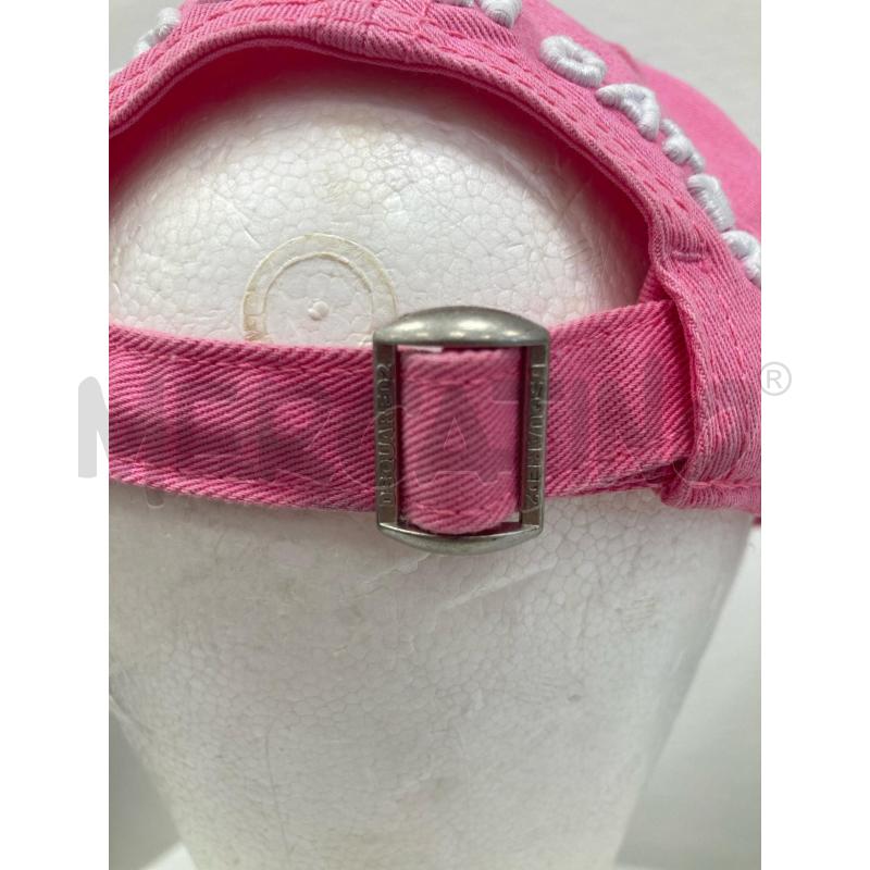 CAPPELLO DONNA DSQUARED2 ROSA SCRITTA BIANCA | Mercatino dell'Usato Gazzada schianno 3