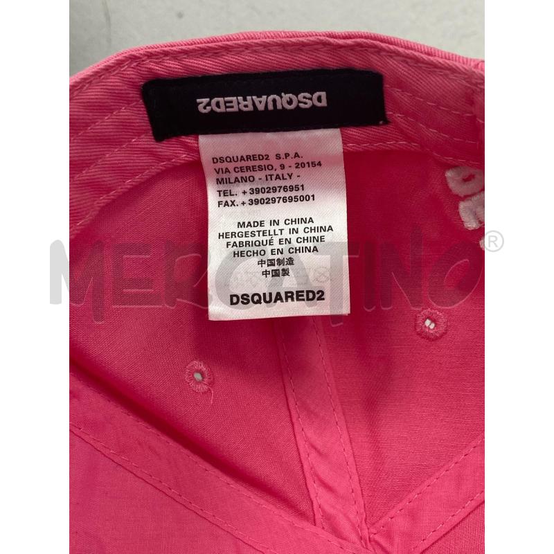 CAPPELLO DONNA DSQUARED2 ROSA SCRITTA BIANCA | Mercatino dell'Usato Gazzada schianno 4