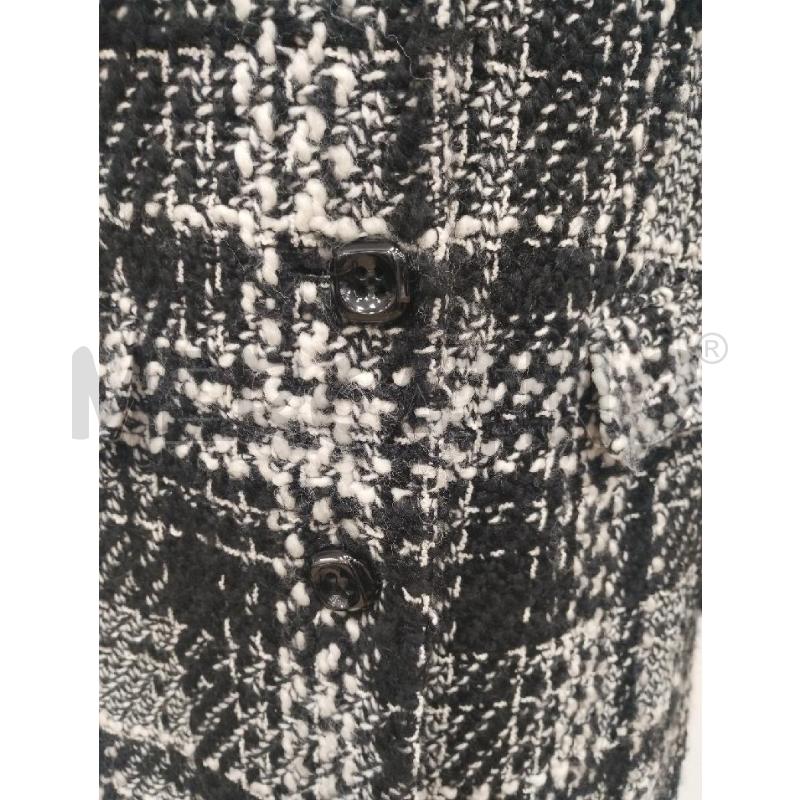 CAPPOTTO DONNA DOLCE&GABBANA TWEED B.CO NERO | Mercatino dell'Usato Gazzada schianno 2