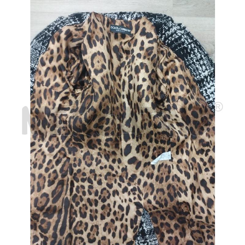 CAPPOTTO DONNA DOLCE&GABBANA TWEED B.CO NERO | Mercatino dell'Usato Gazzada schianno 4