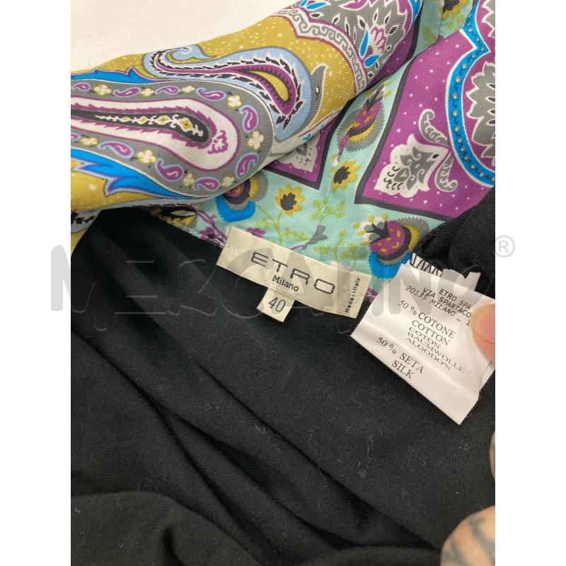 CARDIGAN DONNA ETRO NERO BORSO ROSA SETA+COTONE | Mercatino dell'Usato Gazzada schianno 3