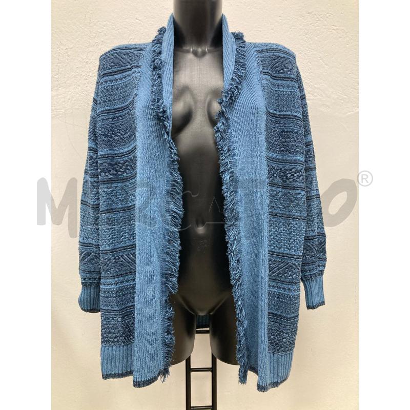 CARDIGAN DONNA FALOCNIERI NERO INTRECCIO BLU | Mercatino dell'Usato Gazzada schianno 1