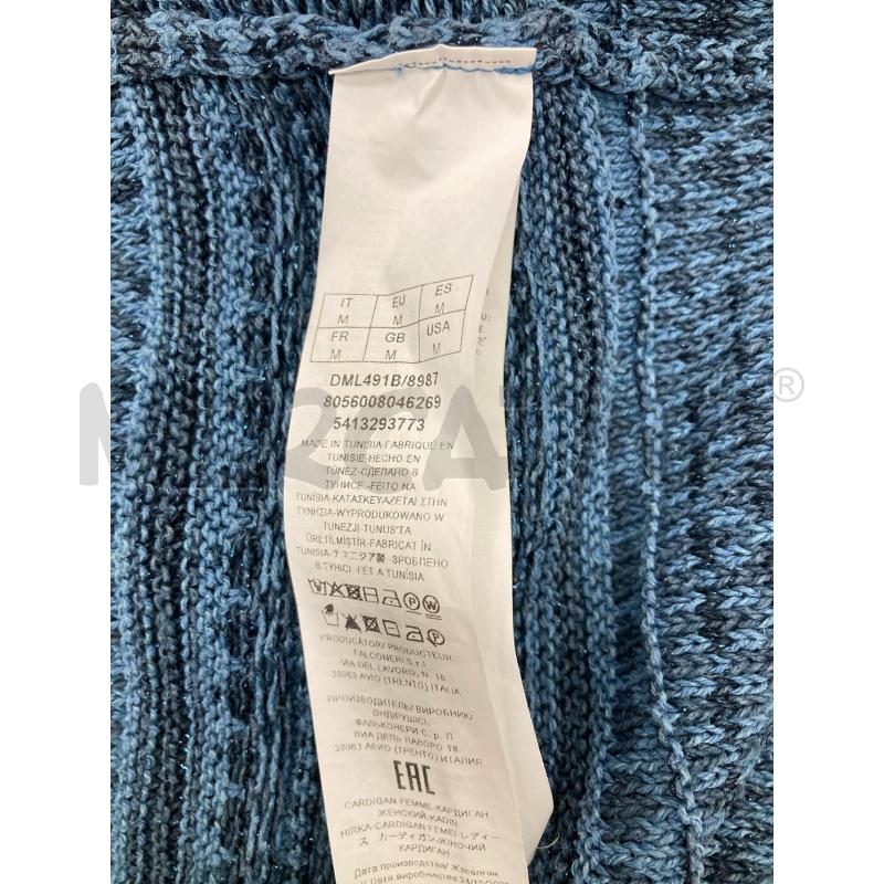 CARDIGAN DONNA FALOCNIERI NERO INTRECCIO BLU | Mercatino dell'Usato Gazzada schianno 4