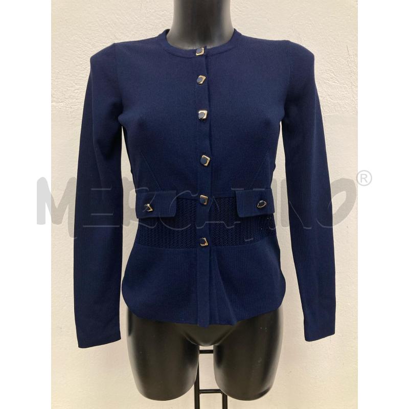 CARDIGAN DONNA LUISA SPAGNOLI BLU BOTTONI ORO | Mercatino dell'Usato Gazzada schianno 1