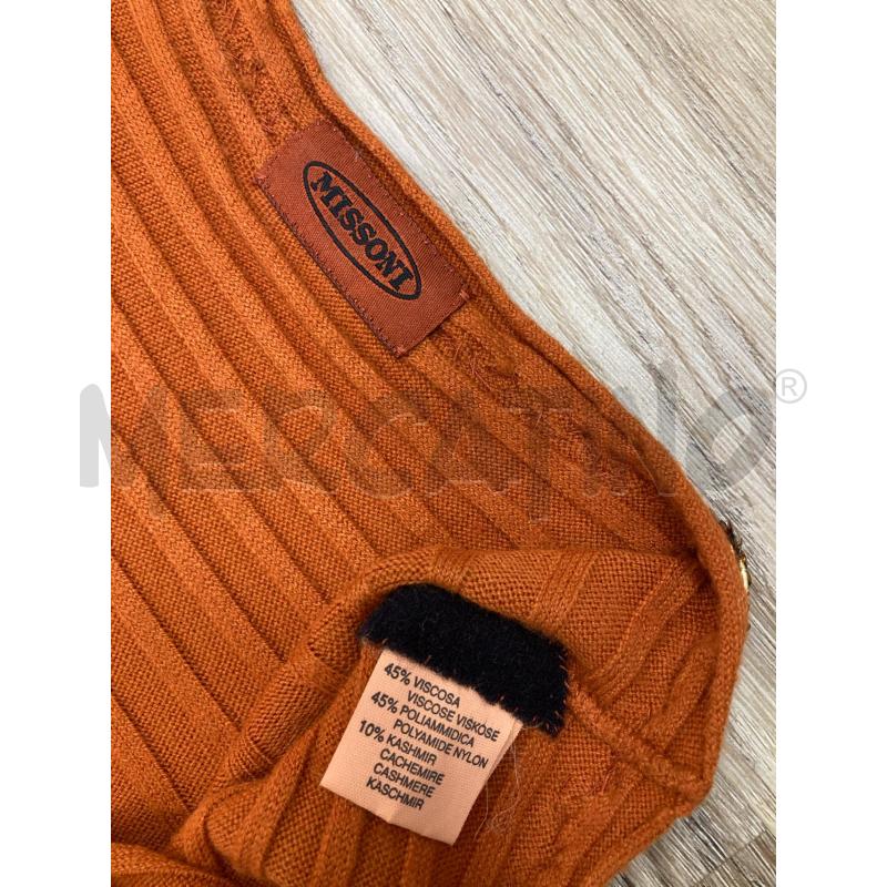 CARDIGAN DONNA MISSONI ARANCIONE BORDO PAIETTES DORATE | Mercatino dell'Usato Gazzada schianno 2