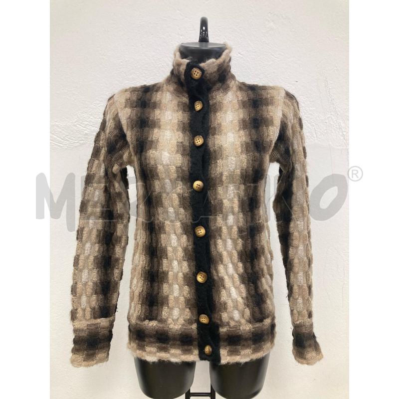 CARDIGAN DONNA MISSONI QUADRI NERO BEIGE MARRONE | Mercatino dell'Usato Gazzada schianno 1