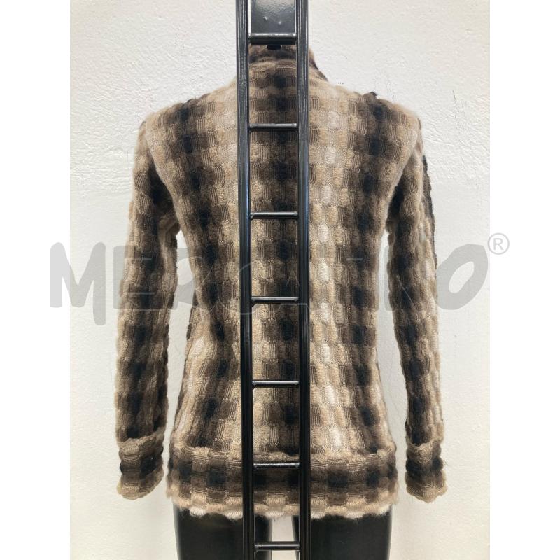 CARDIGAN DONNA MISSONI QUADRI NERO BEIGE MARRONE | Mercatino dell'Usato Gazzada schianno 2