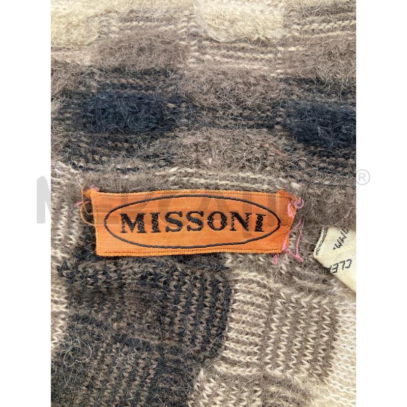 CARDIGAN DONNA MISSONI QUADRI NERO BEIGE MARRONE | Mercatino dell'Usato Gazzada schianno 3