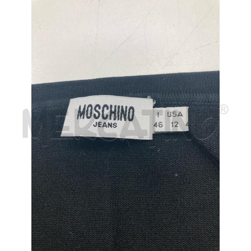 CARDIGAN DONNA MOSCHINO NERO SCRITTE PERLINE | Mercatino dell'Usato Gazzada schianno 3