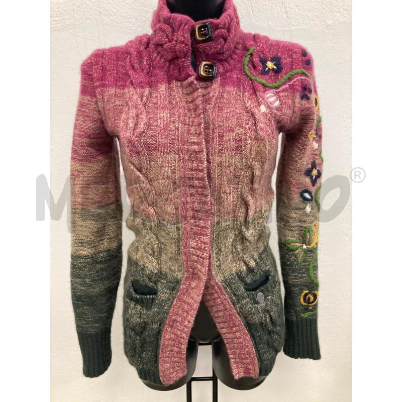 CARDIGAN DONNA REPLAY MELANGE ROSA VERDE  | Mercatino dell'Usato Gazzada schianno 1