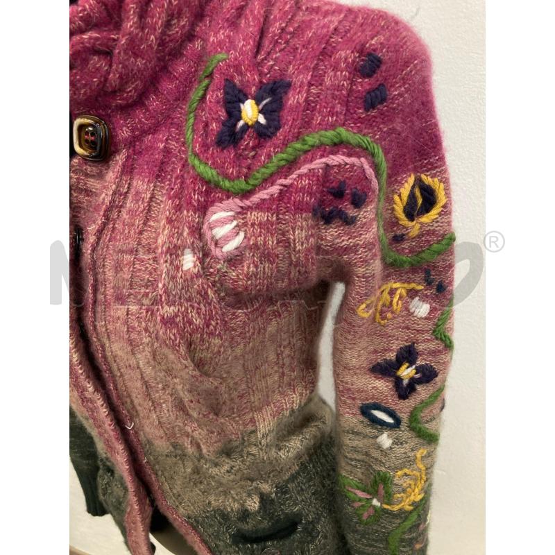 CARDIGAN DONNA REPLAY MELANGE ROSA VERDE  | Mercatino dell'Usato Gazzada schianno 3
