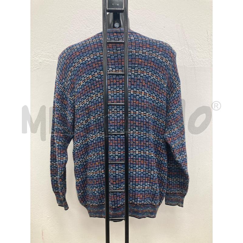 CARDIGAN UOMO EXAMPLE MISSONI QUADRATINI LILLA BLU  | Mercatino dell'Usato Gazzada schianno 2