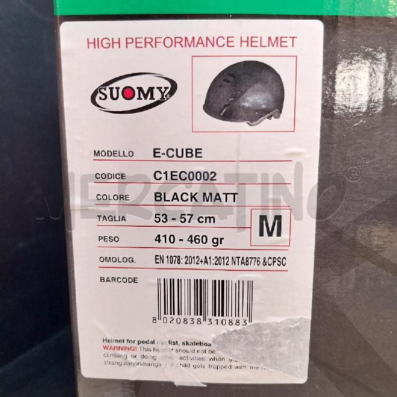 CASCO BICI SUOMY BLACK TG.M 53-57 | Mercatino dell'Usato Gazzada schianno 5